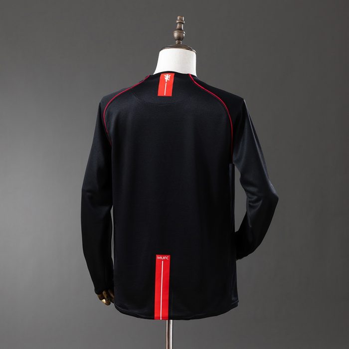Retro Long Sleeve Manchester United 07/08 Black - 图片 8