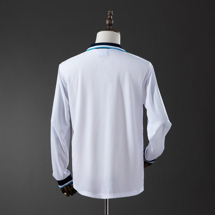England 1996 Home Long Sleeve Retro Jersey - 图片 5