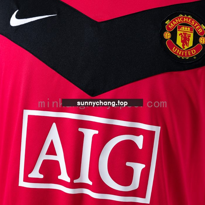 M-U 2010 Home Long Sleeve Retro Jersey - 图片 5