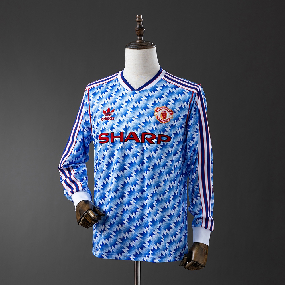 JER-11425_1 Retro Long Sleeve Manchester United 1990/92 Away - 图片 1