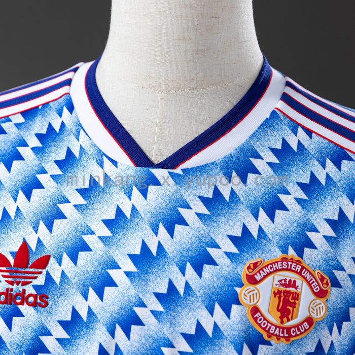 Retro Long Sleeve Manchester United 1990/92 Away - 图片 6
