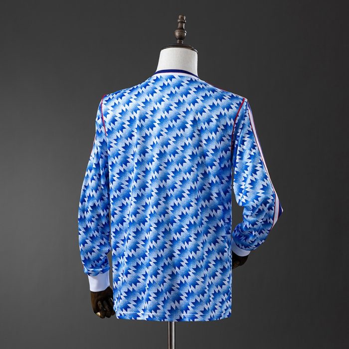 Retro Long Sleeve Manchester United 1990/92 Away - 图片 7