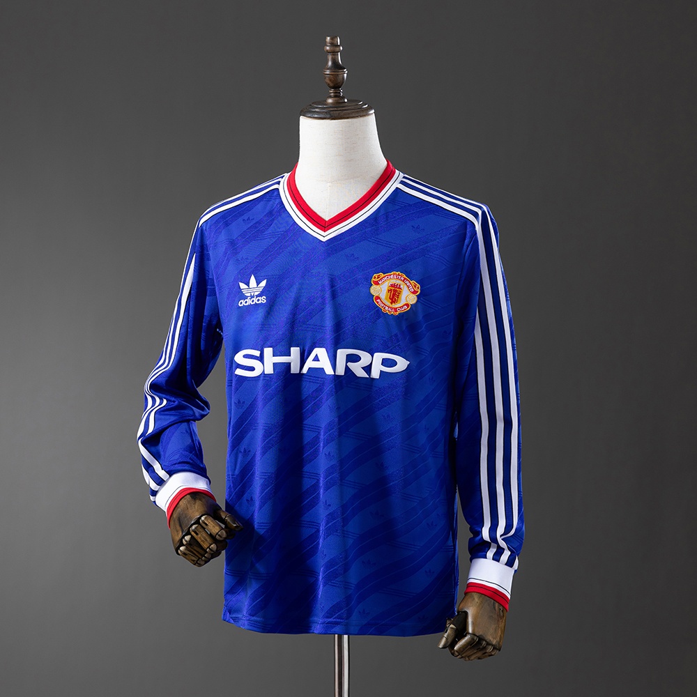 JER-11426_1 M-U 1986/88 Second Away Long Sleeve Retro Jersey - 图片 1