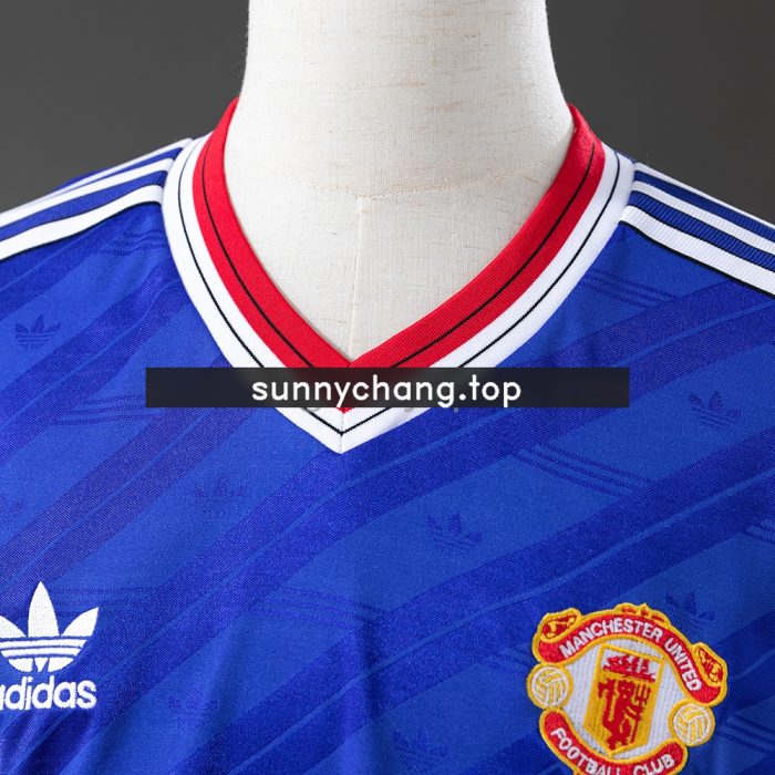 M-U 1986/88 Second Away Long Sleeve Retro Jersey - 图片 5