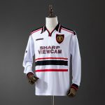 M-U 1998/99 Away Long Sleeve Retro Jersey