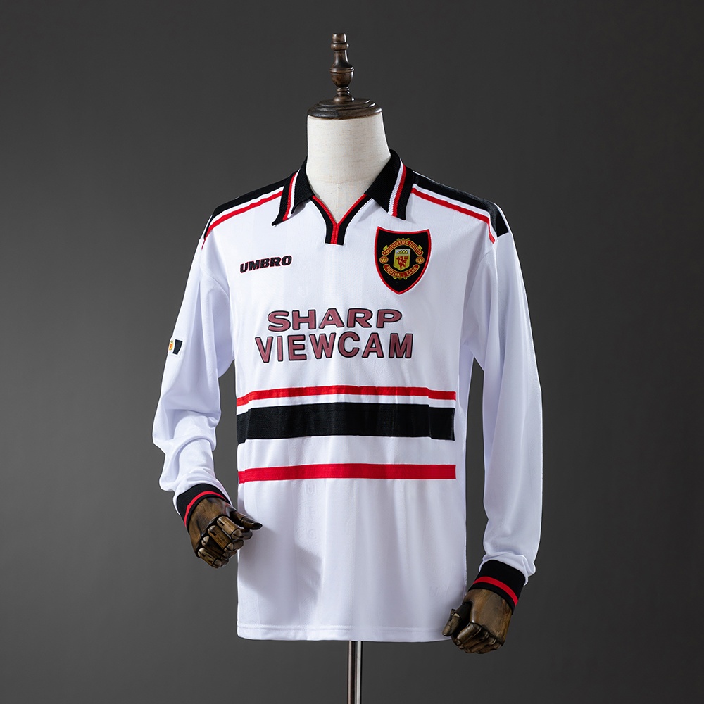 JER-11428_1 M-U 1998/99 Away Long Sleeve Retro Jersey - 图片 1