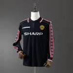 M-U 1998/99 Black Long Sleeve Retro Jersey