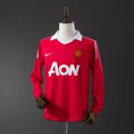 M-U 2010/11 Home Long Sleeve Retro Jersey