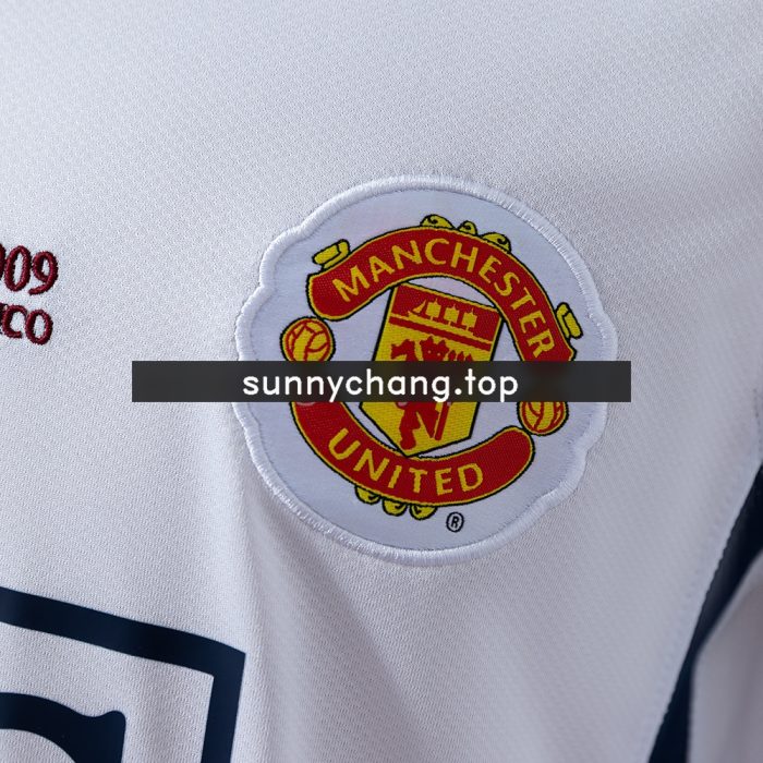 Manchester United 2008/09 Away Champions League Edition Long Sleeve Retro Jersey - 图片 5