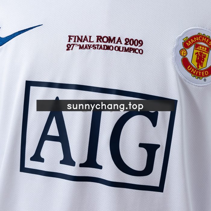 Manchester United 2008/09 Away Champions League Edition Long Sleeve Retro Jersey - 图片 6
