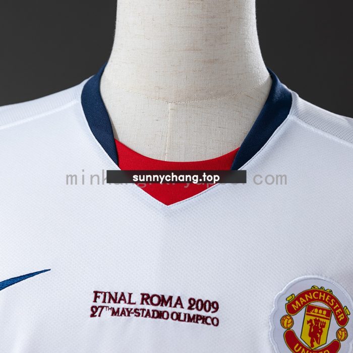 Manchester United 2008/09 Away Champions League Edition Long Sleeve Retro Jersey - 图片 7