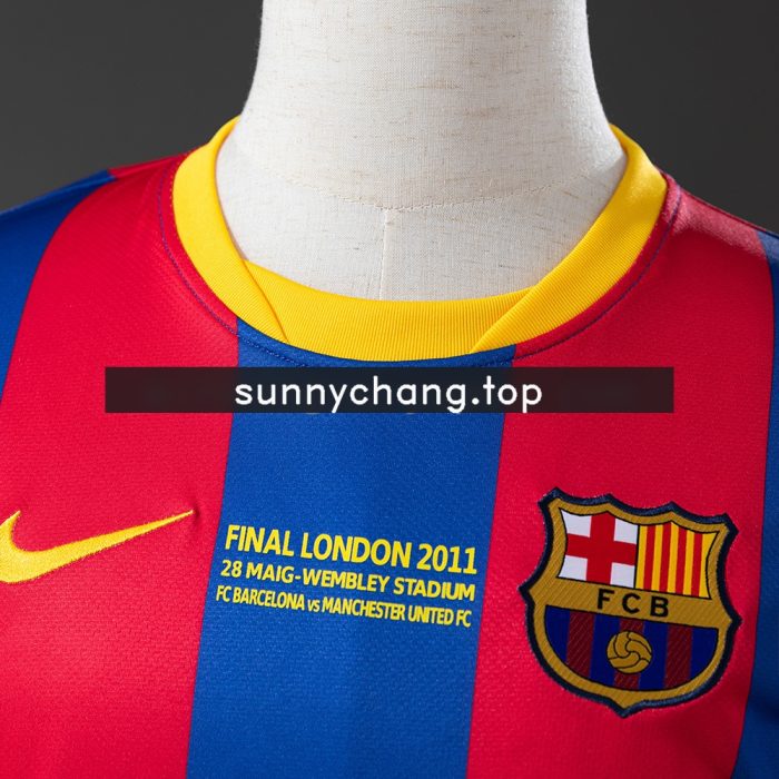 Barcelona 2010/11 Home Champions League Edition Long Sleeve Retro Jersey - 图片 7