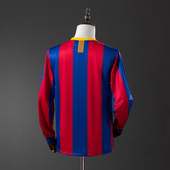 Barcelona 2010/11 Home Champions League Edition Long Sleeve Retro Jersey - 图片 8