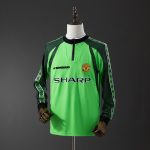 M-U 1998/99 Goalkeeper Green Long Sleeve Retro Jersey