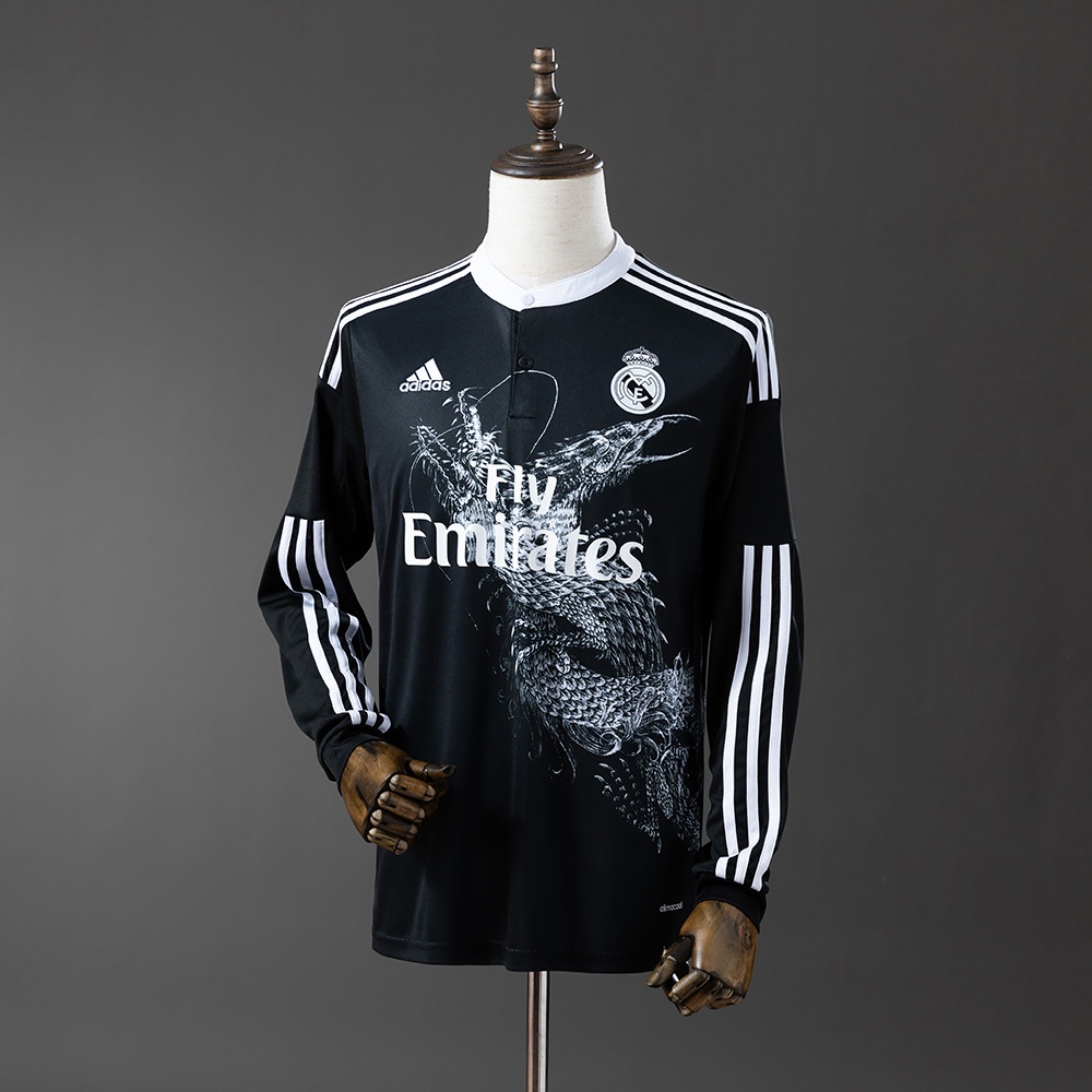 JER-11439_1 Real Madrid 2014/15 Second Away Long Sleeve Retro Jersey - 图片 1
