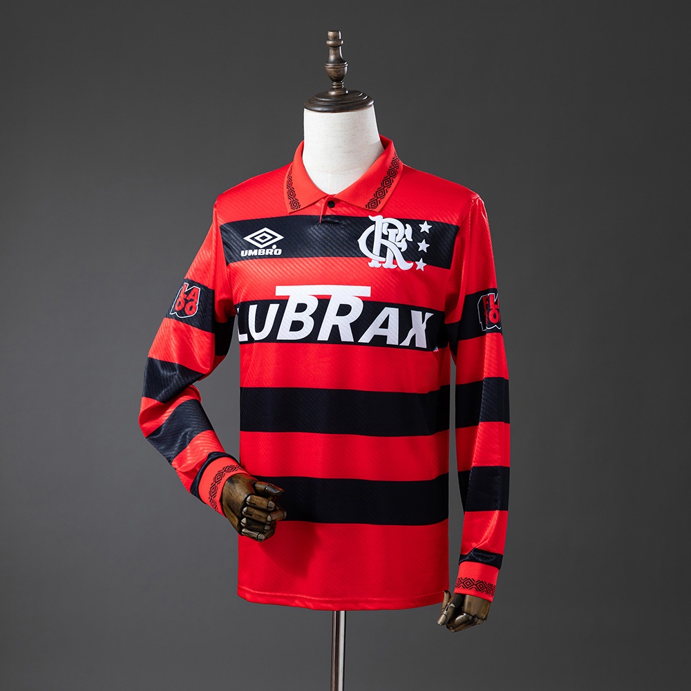 JER-11443_1 Flamengo 1994/95 Home Long Sleeve Retro Jersey - 图片 1
