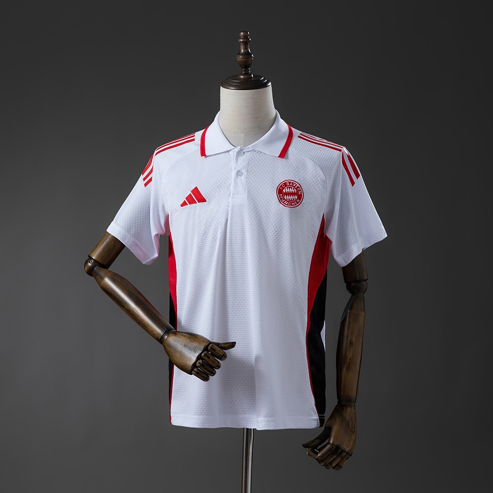 JER-11597_1 Bayern Munich 25/26 Polo - White & Red - 图片 1