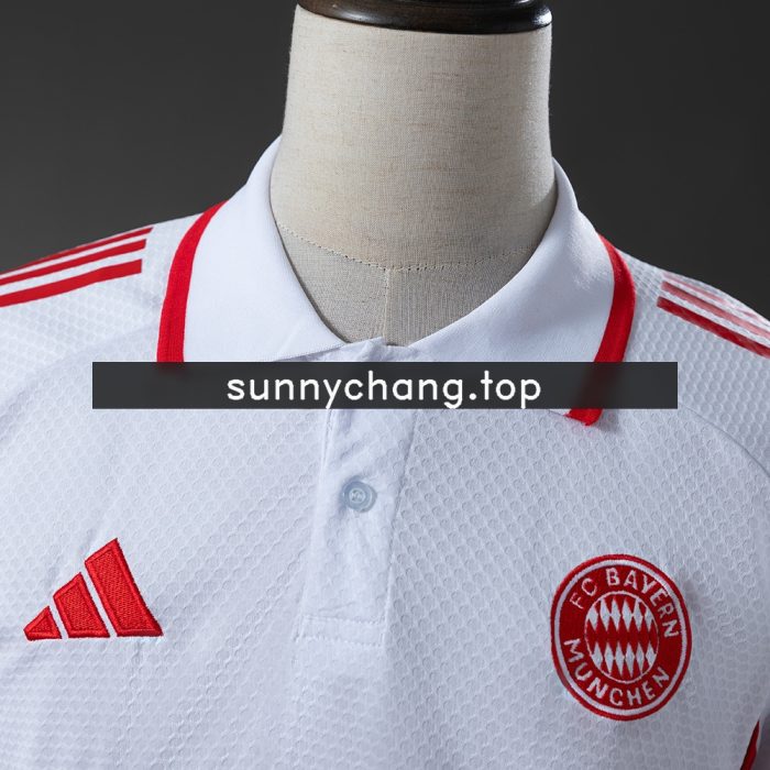 Bayern Munich 25/26 Polo - White & Red - 图片 6