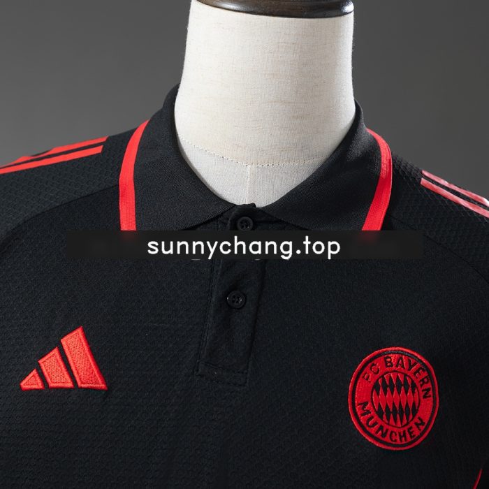 Bayern Munich 25/26 Polo Black - 图片 6