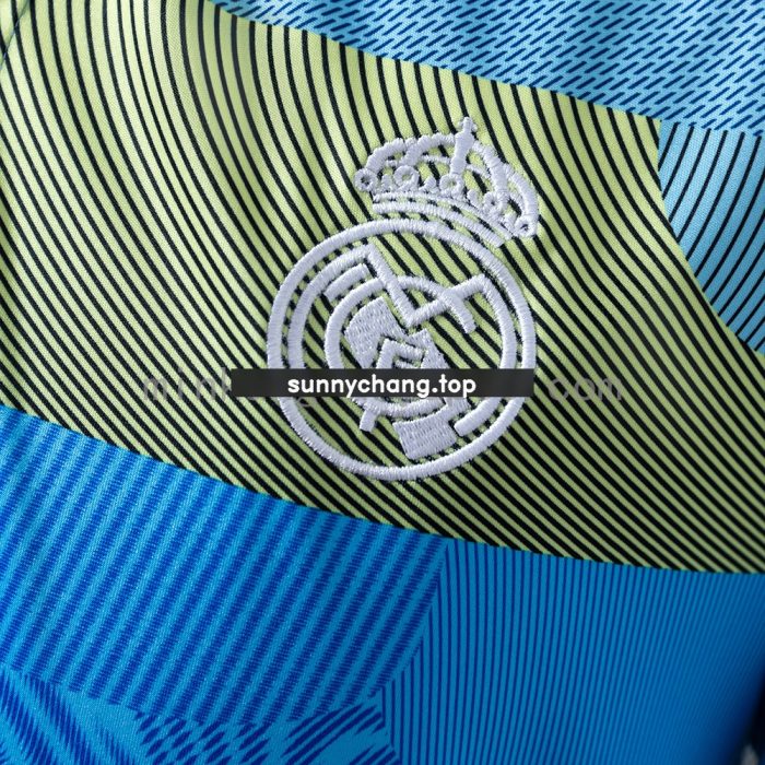 Real Madrid 25/26 Polo - Green Striped Tray S-XXL - 图片 5