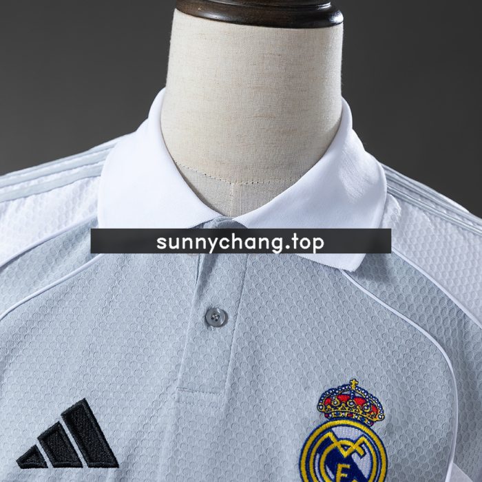 Real Madrid 25/26 Polo - Grey & White - 图片 6