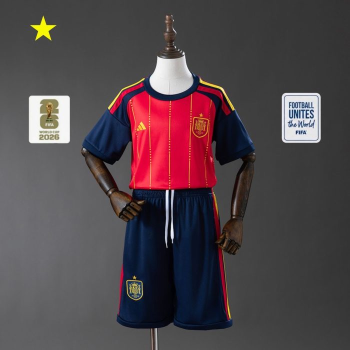 Spain 2026 Home Kids Kit Jersey - 图片 3