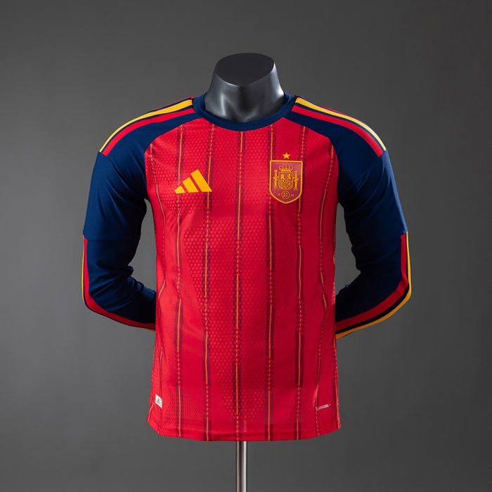 Spain 2026 Home Long-Sleeve Player Version Jersey - 图片 5