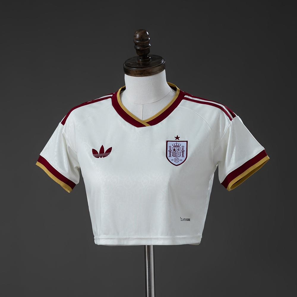 JER-9234_1 Spain 2026 Home Women's Crop Top Style Jersey - 图片 1