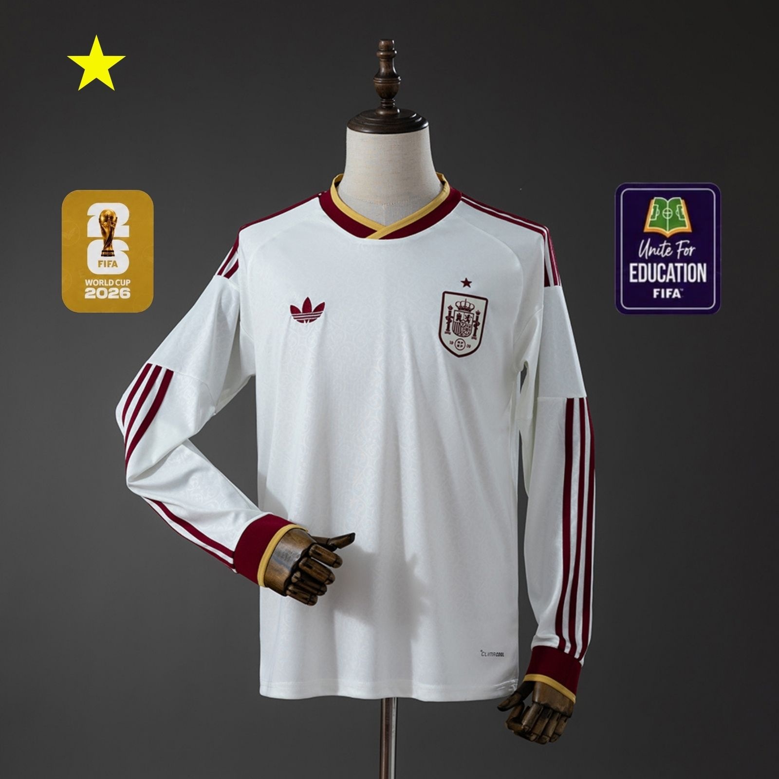 JER-9238_1 Spain 2026 Away Long Sleeve Jersey - 图片 1