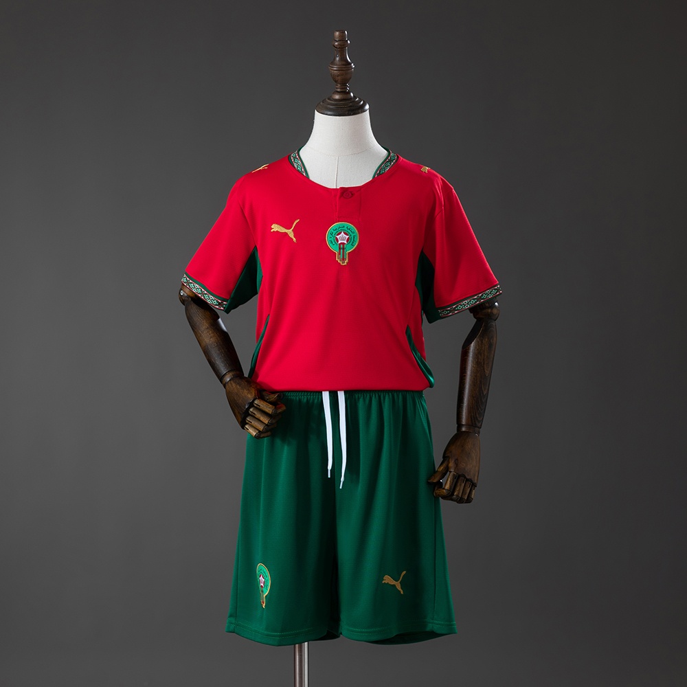 JER-9661_1 Morocco 2026 Home Kids Kit Jersey - 图片 1