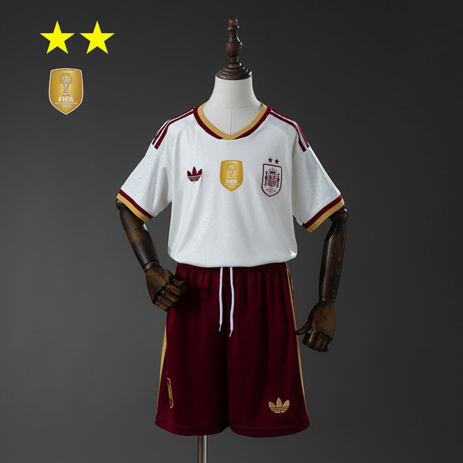 JER-9765_1 Spain 2026 Away 2-Star Champion Edition Kids Kit - 图片 1