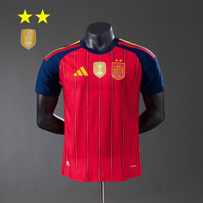 Spain 2026 Home 2-Star Champion Edition Player Version Jersey - 图片 3