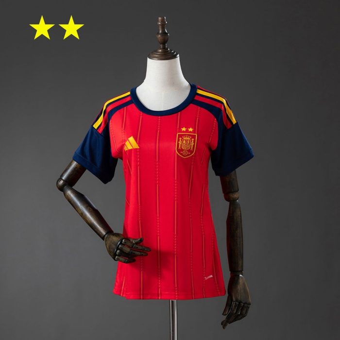 Spain 2026 Women's Home 2-Star Champion Edition Jersey - 图片 2