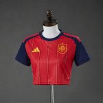 Spain 2026 Home Women's Crop Top Style Jersey