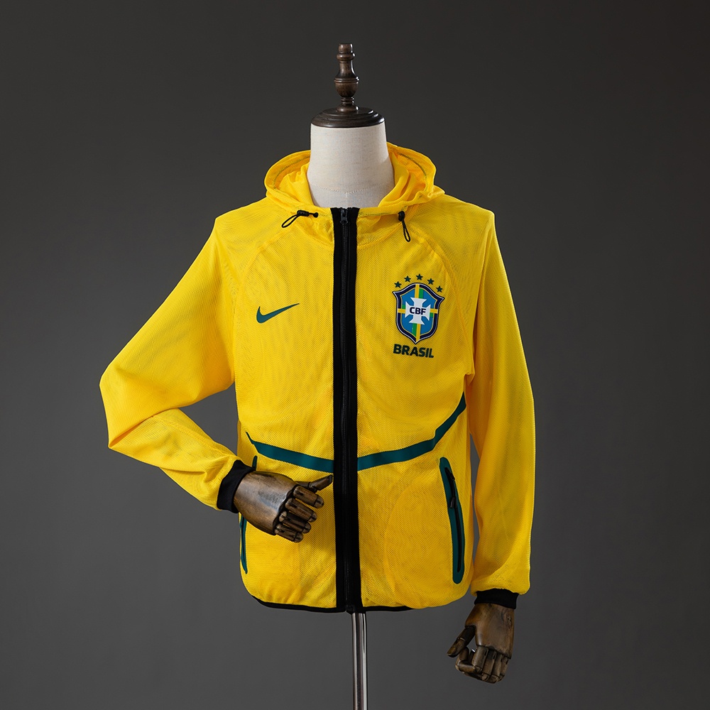 JER-9978_1 Brazil 2026 Men's Football Anthem Jacket - Yellow - 图片 1